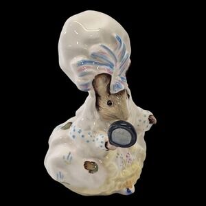 VINTAGE Royal Albert Beatrix Potter Lady Mouse 1989 Porcelain 4" Figurine EUC